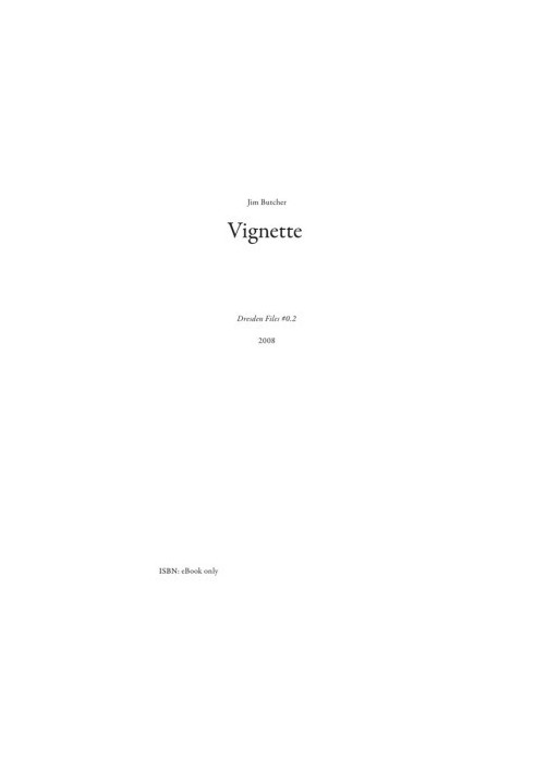 Vignette "Publicity and Advertising" (The Dresden Files, 05.5)