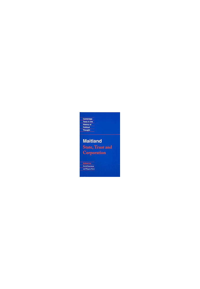 Maitland: State, Trust and Corporation