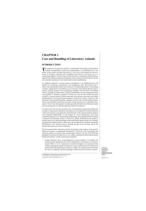 Current protocols in immunology