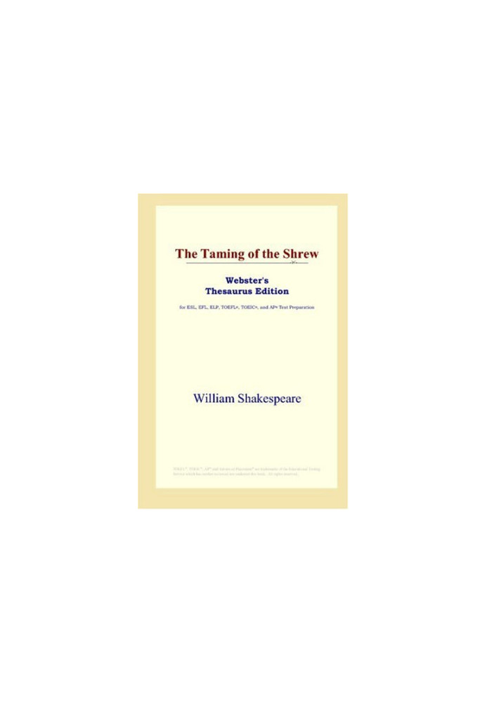 The Taming of the Shrew (Webster's Thesaurus Edition)