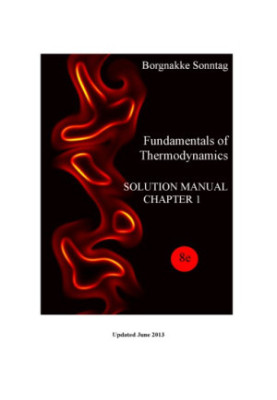 Fundamentals of Thermodynamics, 8th Edition (Solution Manual)