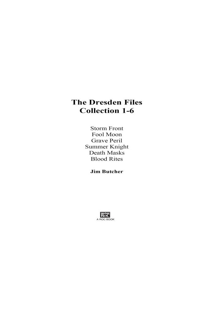 The Dresden Files Collection 1-6