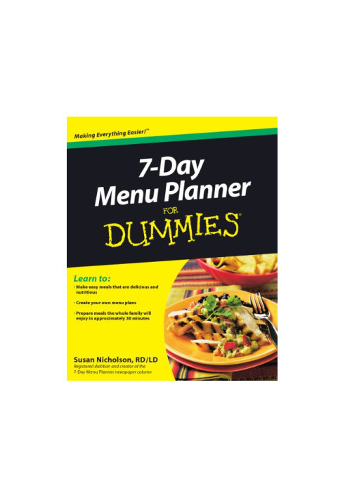 7-day menu planner for dummies