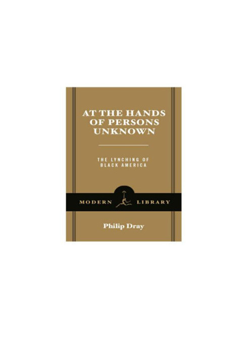 At the hands of persons unknown: the lynching of Black America