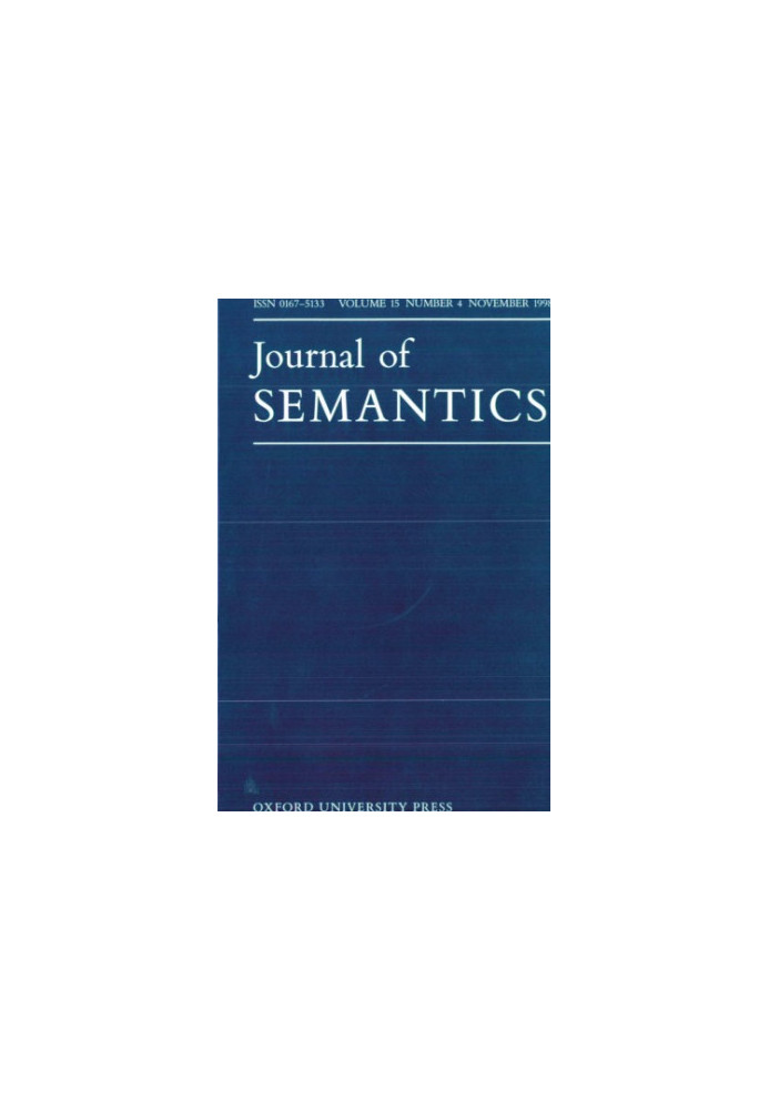 Journal of Semantics, Volume 15, Issue 4, 1998 15 4
