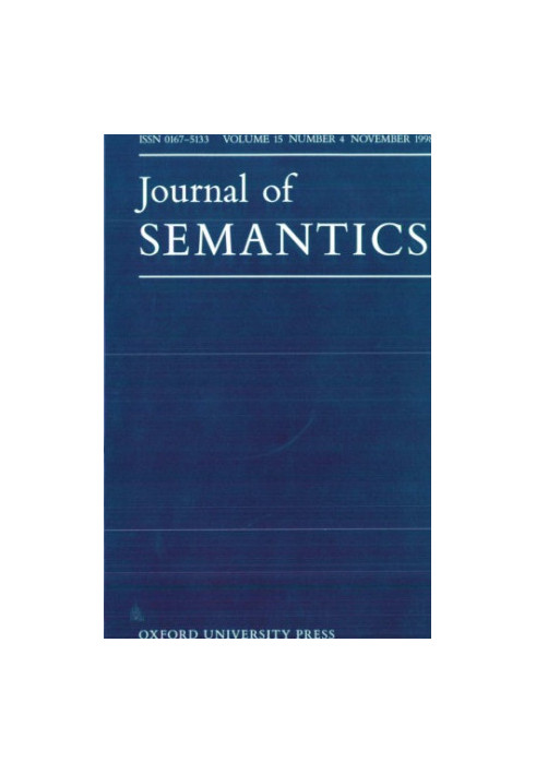 Journal of Semantics, Volume 15, Issue 4, 1998 15 4
