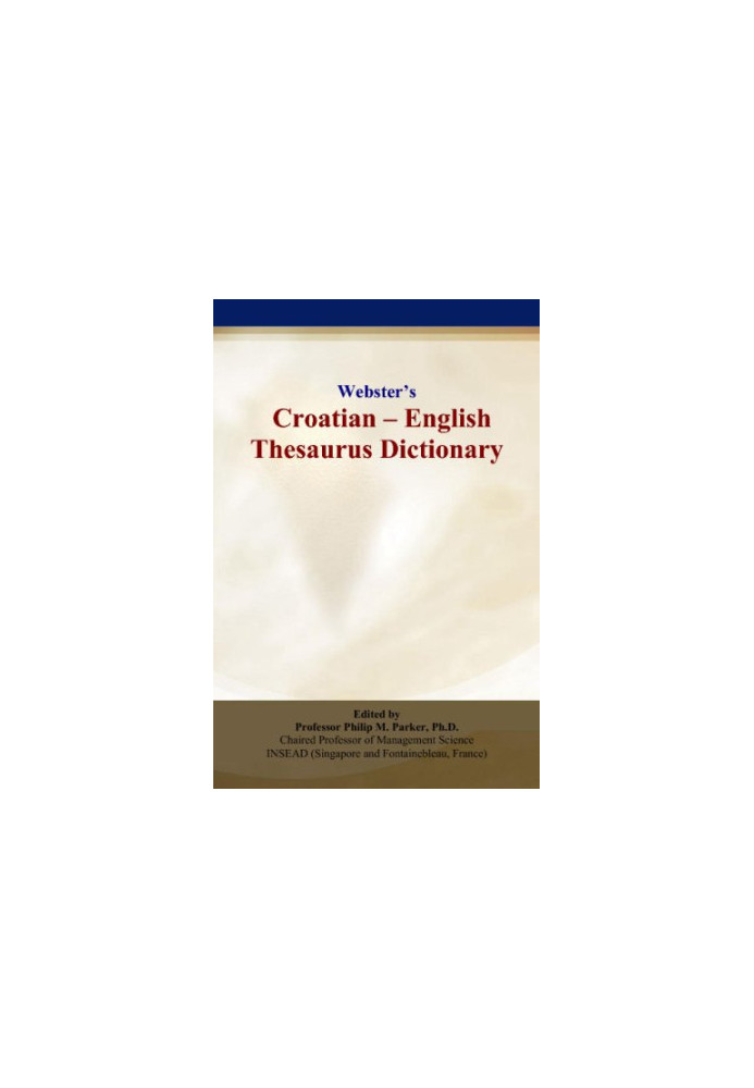 Websters Croatian - English Thesaurus Dictionary