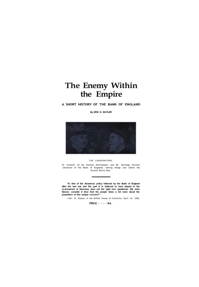 The Enemy Within The Empire - A Short History of the Bank of England