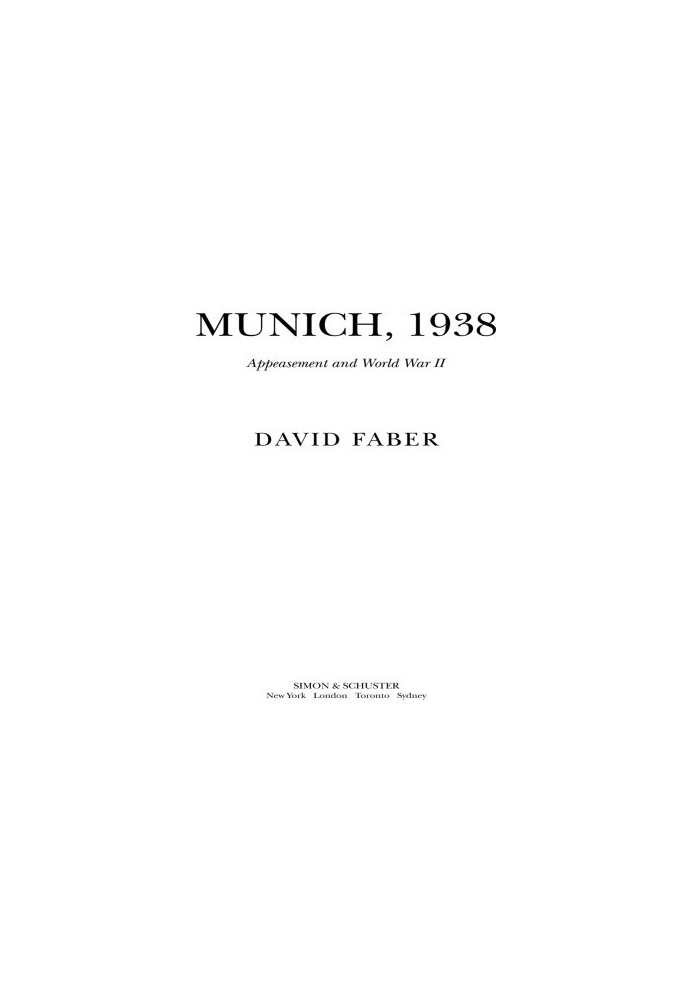 Munich, 1938: Appeasement and World War II