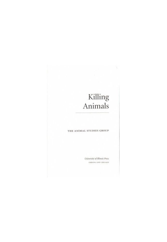 Killing Animals