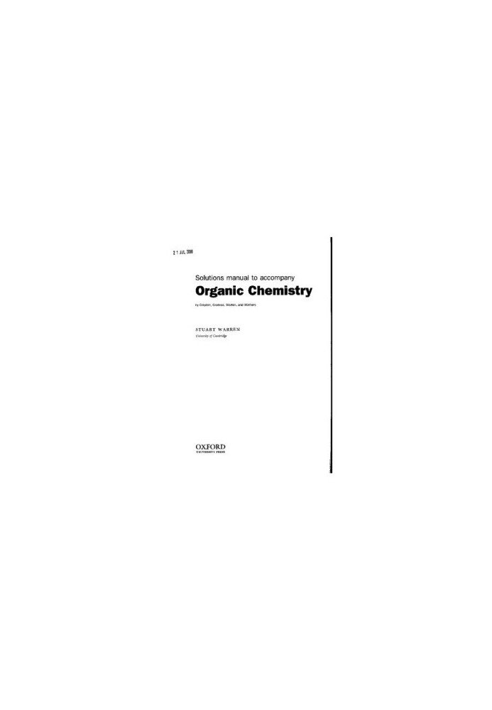 Solutions Manual to Accompany Organic Chemistry
