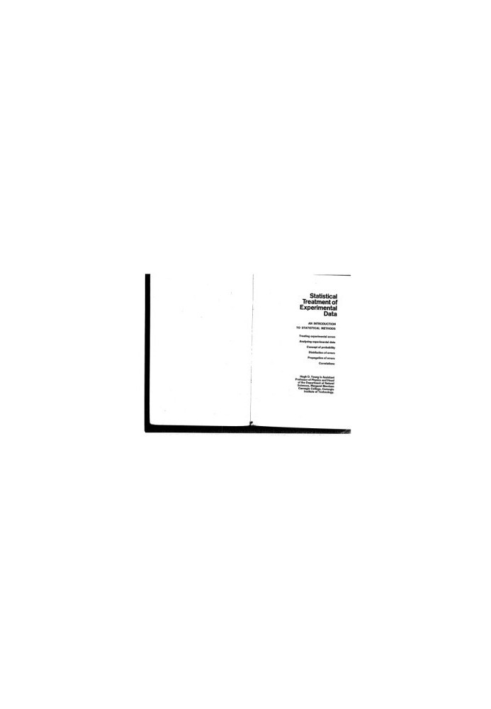 Statistical Treatment of Experimental Data