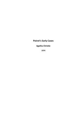 Poirot’s Early Cases