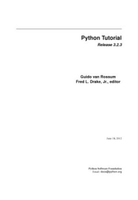 Python Tutorial. Release 3.2.3