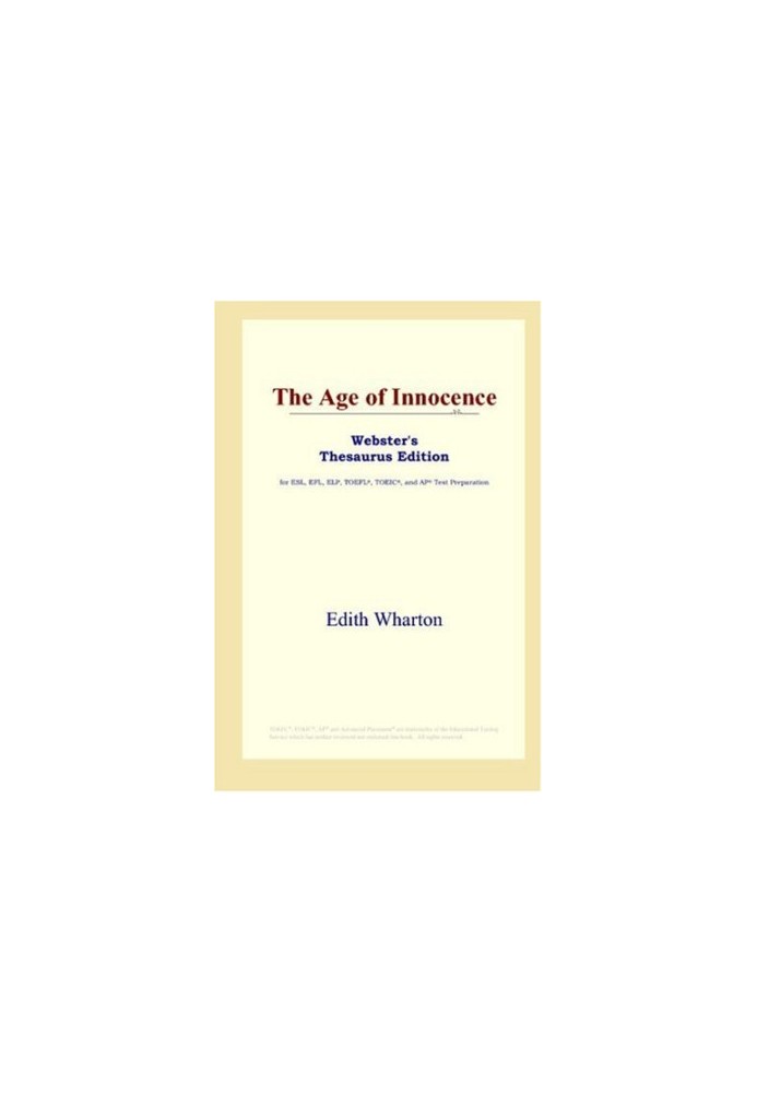 The Age of Innocence (Webster's Thesaurus Edition)