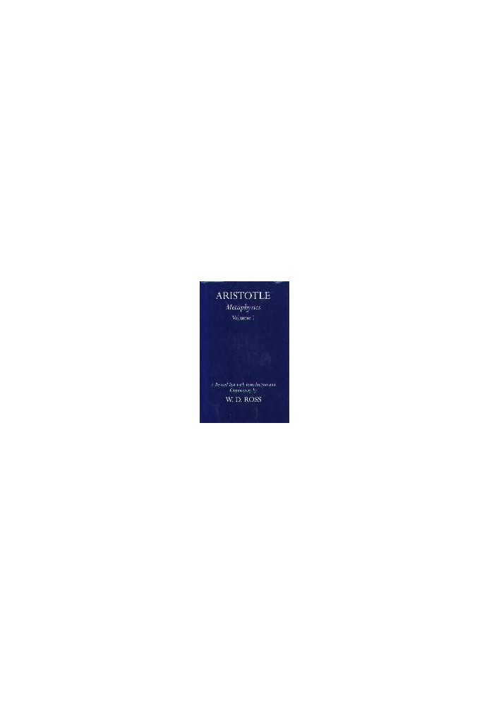 Metaphysics - 2 Volumes (Oxford University Press academic monograph reprints)