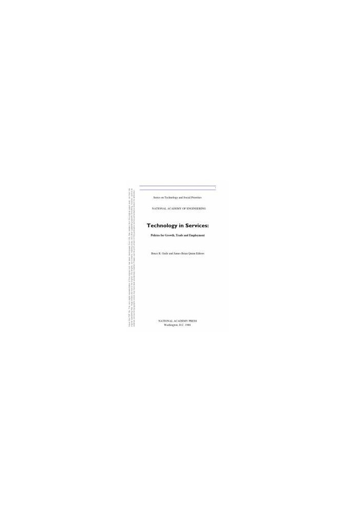 Technology in Services : Policies for Growth, Trade, and Employment