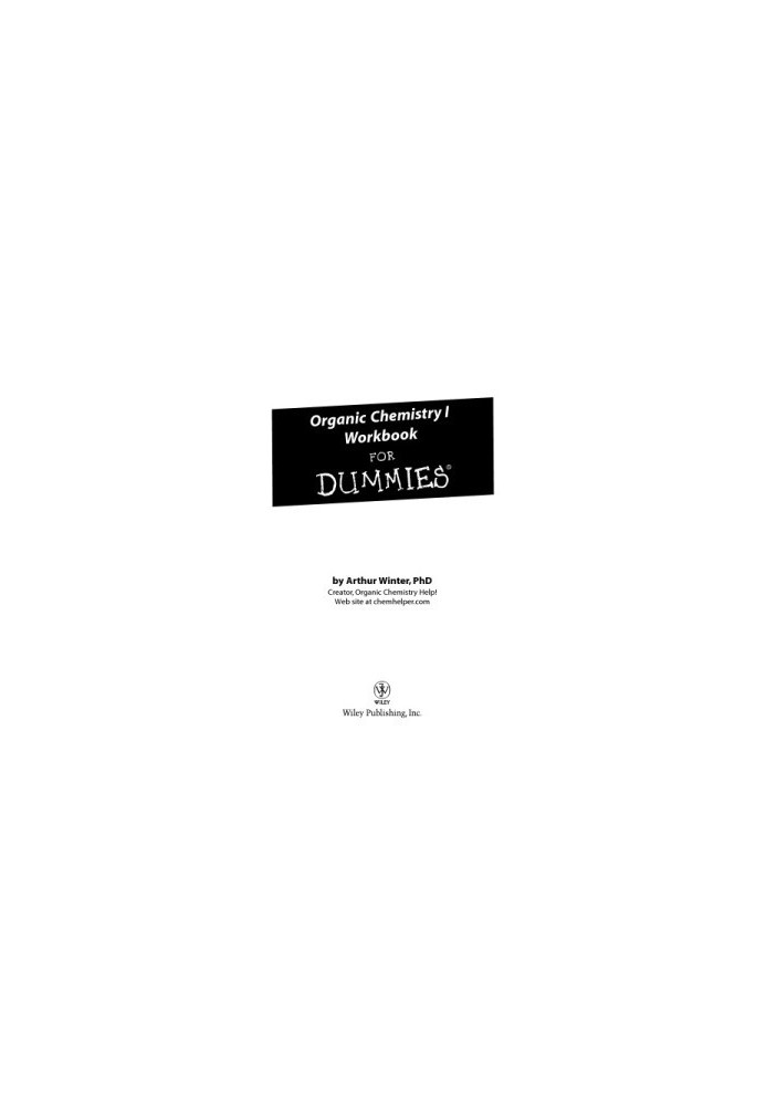Organic Chemistry I Workbook for Dummies