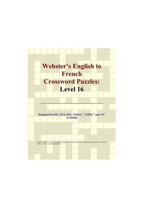 Webster's English to French Crossword Puzzles: Level 16