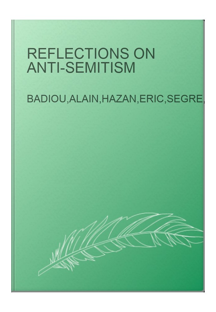 Reflections on anti-semitism
