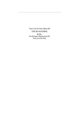 The Law of One, Book 3
