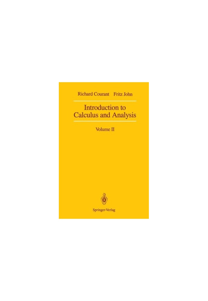 Introduction to Calculus and Analysis, Vol. 2 (Classics in Mathematics)