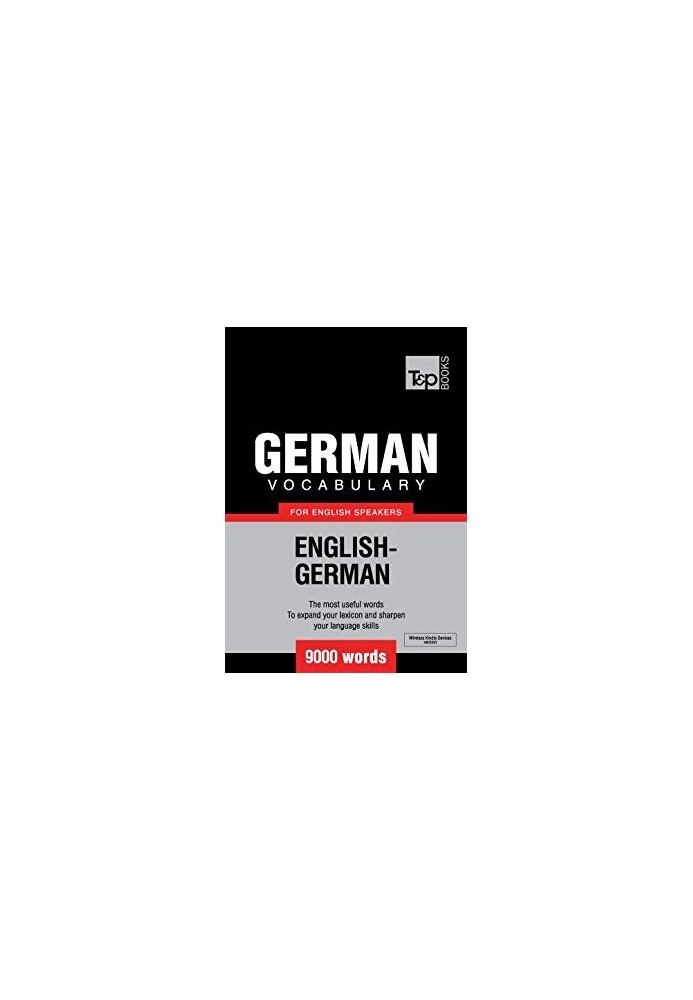 German Vocabulary for English Speakers - 9000 Words