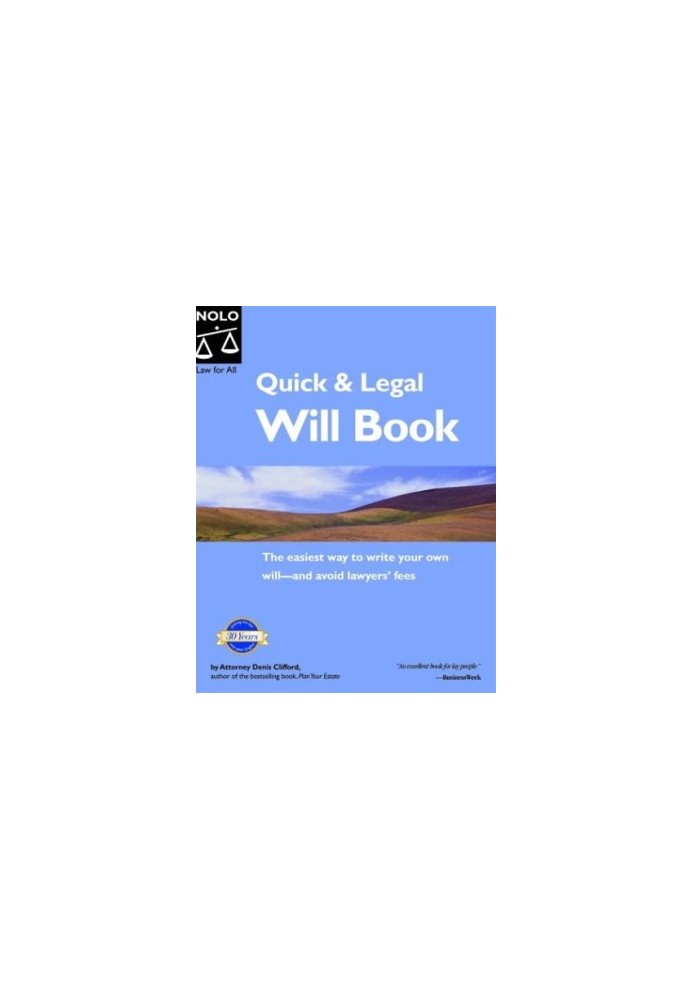 Quick & Legal Will Book: Legal Basics