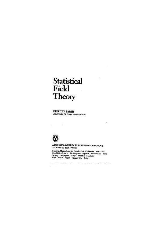 Statistical Field Theory