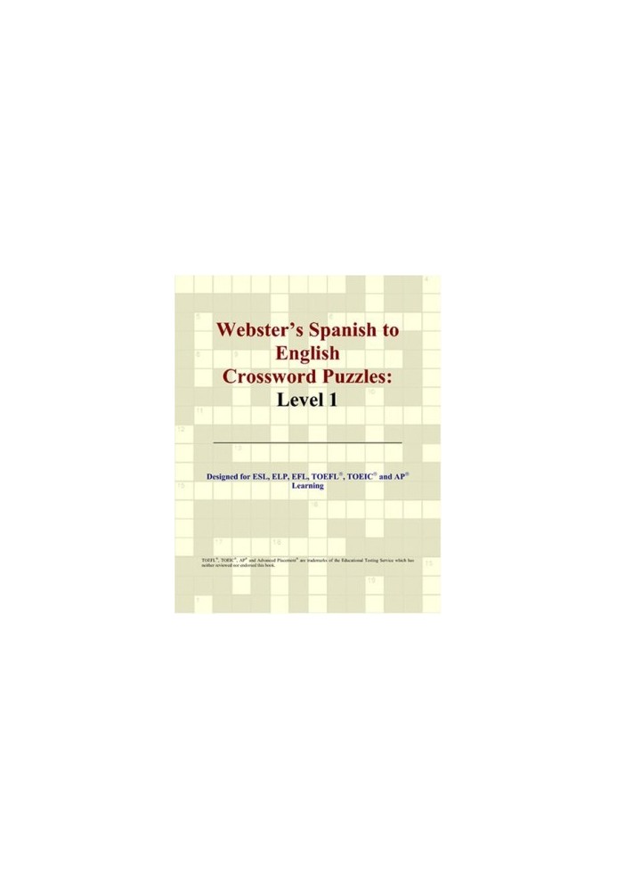 Webster's Spanish to English Crossword Puzzles: Level 1