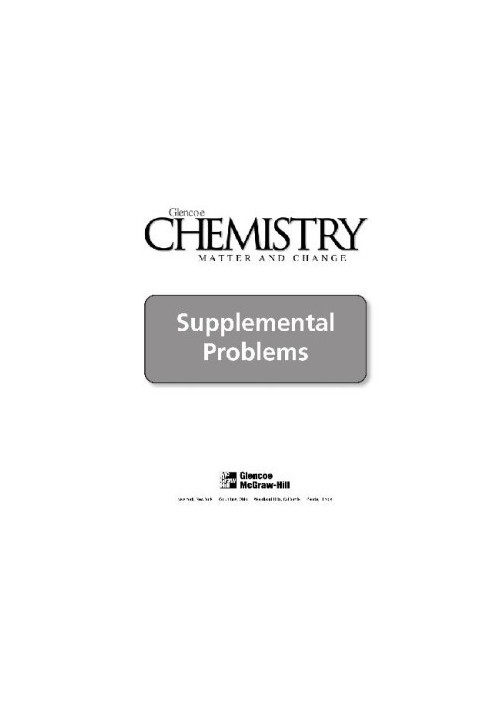 Chemistry: Matter and Change, Supplemental Problems