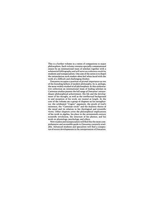 The Cambridge Companion to Descartes