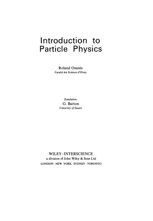 Introduction to Particle Physics