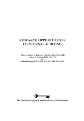 Research opportunities in internal auditing