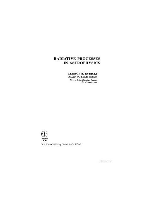 Radiative processes in astrophysics (with OCR and TOC bookmarks)