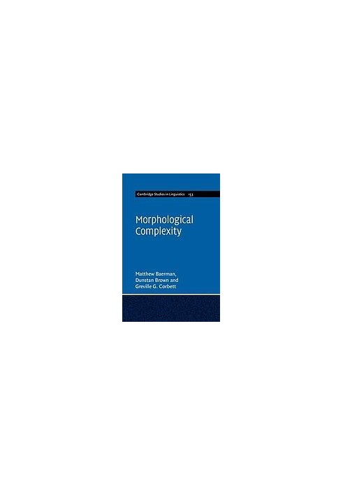 Morphological Complexity