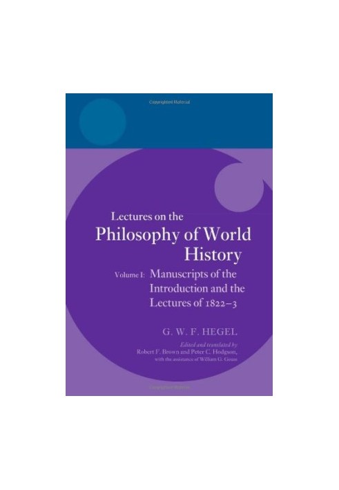 Lectures on the Philosophy of World History: Manuscripts of the introduction and the lectures of 1822-3