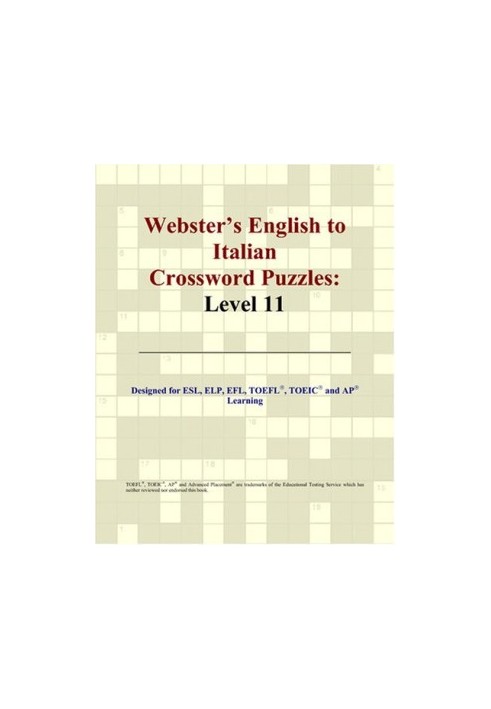 Webster's English to Italian Crossword Puzzles: Level 11