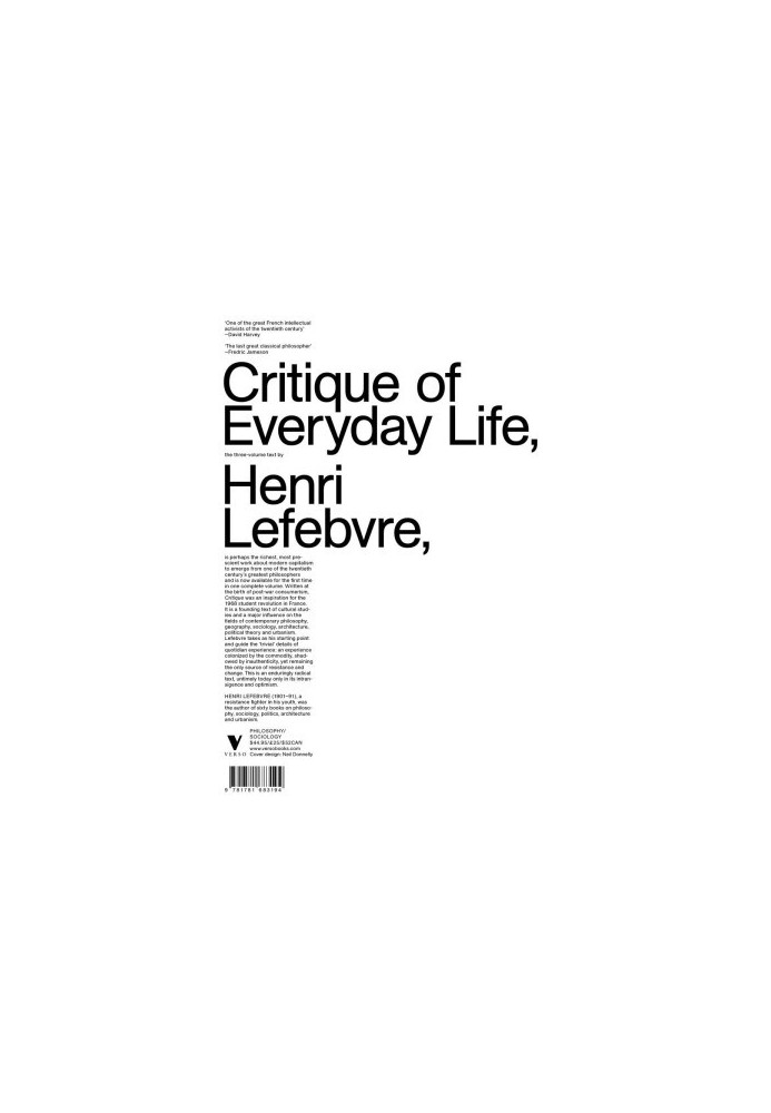 Critique Of Everyday Life: The One-Volume Edition