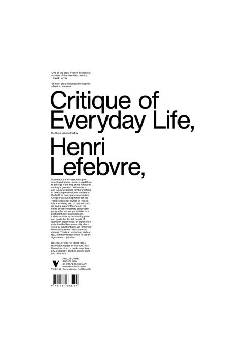 Critique Of Everyday Life: The One-Volume Edition