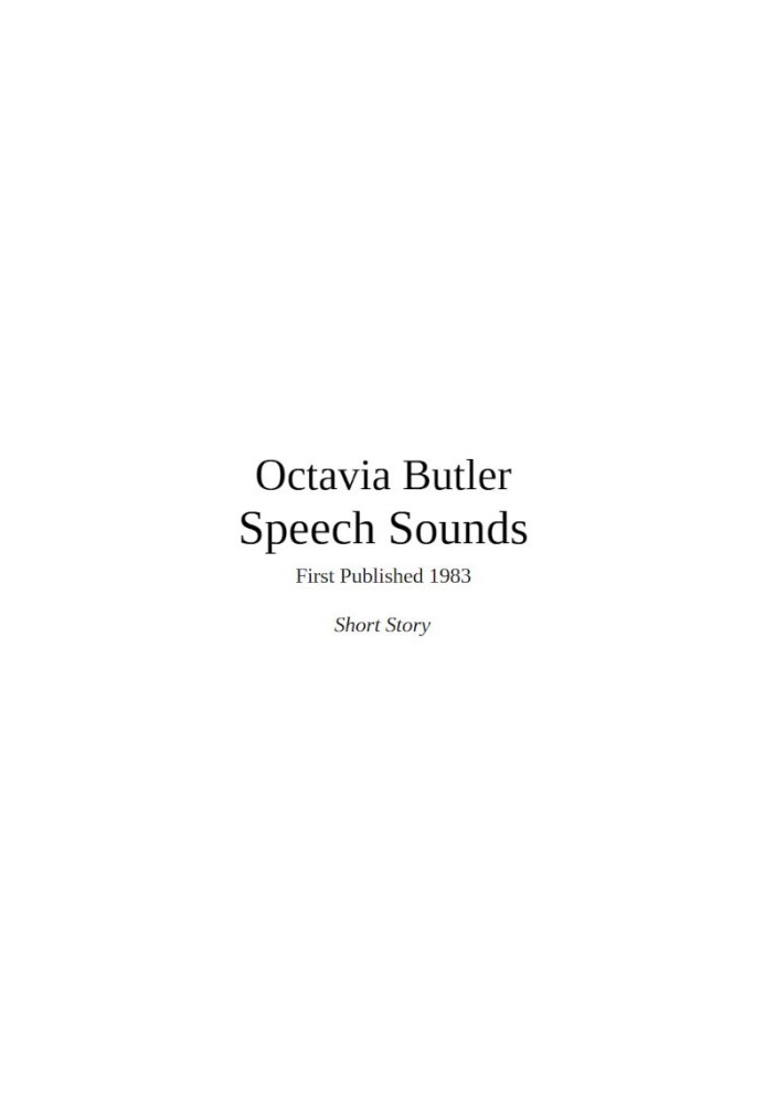 Speech Sounds