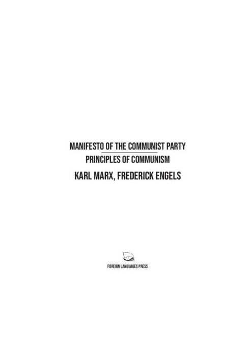 Manifesto of the Communist Party  Principles of Communism