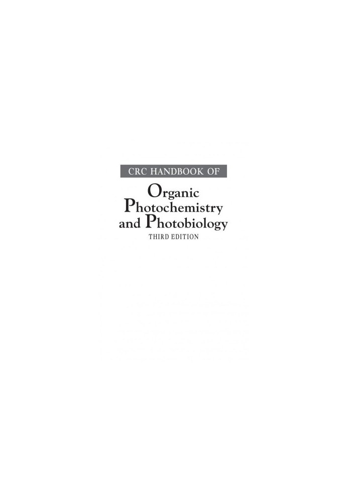 CRC handbook of organic photochemistry and photobiology