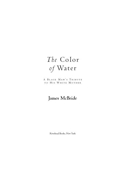 The Color of Water
