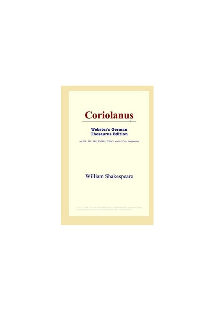 Coriolanus (Webster's German Thesaurus Edition)