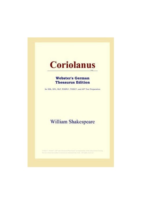 Coriolanus (Webster's German Thesaurus Edition)