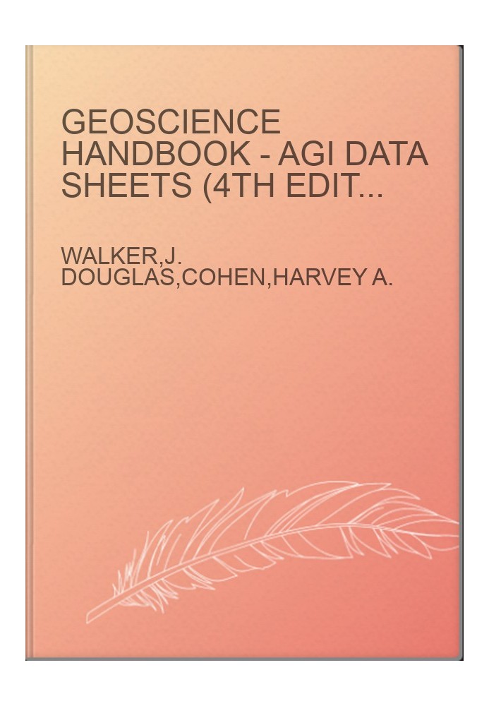 Geoscience Handbook - AGI Data Sheets (4th Edition)