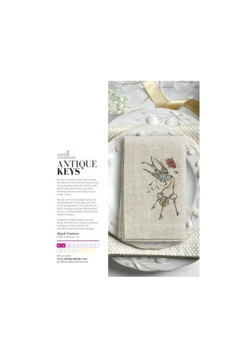 Antique Keys embroidery machine designs