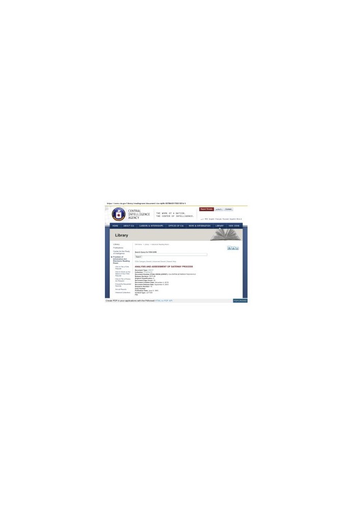 ANALYSIS AND ASSESSMENT OF GATEWAY PROCESS