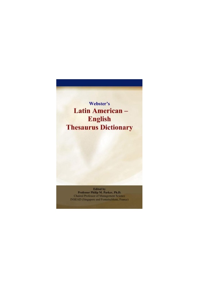 Websters Latin American - English Thesaurus Dictionary